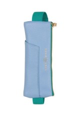 ΚΑΣΕΤΙΝΑ  VEGAN LEATHER PEN POUCH -LIGHT BLUE + GREEN
