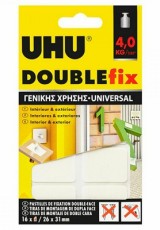 ΠΛΑΣΤΕΛΙΝΗ UHU DOUBLE FIX 16τεμ (26Χ31mm) ΕΩΣ 4kg