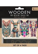 ΣΕΛΙΔΟΔΕΙΚΤΕΣ COZYWOOD ΞΥΛΙΝΟΙ ΣΕΤ 4 SPIRIT ANIMALS