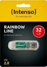 USB STICK INTENSO 32GB 2.0 RAINBOW LINE TRASPARENT