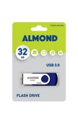 ALMOND FLASH DRIVE USB 3.0 32GB TWISTER ΣΚΟΥΡΟ ΜΠΛΕ