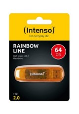 USB STICK INTENSO 64GB 2.0 RAINBOW LINE ORANGE