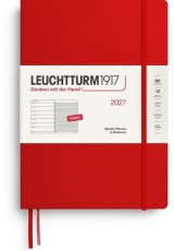 WEEKLY PLANNER & NOTEBOOK LEUCHTTURM1917 2027 HARDCOVER 12M B5 CHERRY
