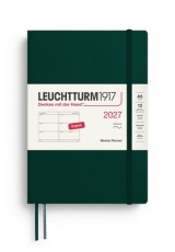 WEEKLY PLANNER LEUCHTTURM1917 2027 A5 HARDCOVER 12M FOREST GREEN