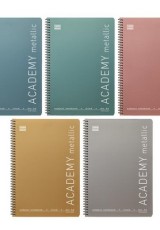 ΤΕΤΡΑΔΙΟ ΣΠΙΡΑΛ Α4 2Θ ACADEMY METALLIC 60Φ