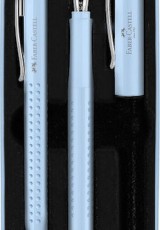 ΣΕΤ ΣΤΥΛΟ BALLPOINT ΠΕΝΑ FABER-CASTELL GRIP MEDIUM ΑΤΣΑΛΙ ΓΑΛΑΖΙΟ