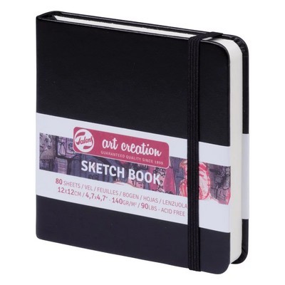 TALENS SKETCH BOOK BLACK 80Φ 12X12 140gr