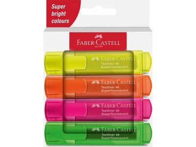 ΥΠΟΓΡΑΜΙΣΤΕΣ FABER CASTELL SET 4 ΧΡΩΜΑΤΩΝ  FLUO