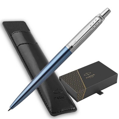 ΣΕΤ PARKER ΣΤΥΛΟ BALLPEN JOTTER CORE WATERLOO BLUE + ΜΑΥΡΗ ΘΗΚΗ