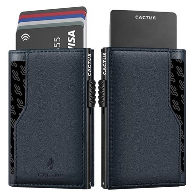 ΠΟΡΤΟΦΟΛΙ CACTUS PREMIUM ΔΕΡΜΑΤΙΝΟ 2ΠΛΟ ΜΕ ΚΑΡΤΟΘΗΚΗ RFID ΜΠΛΕ ΣΚΟΥΡΟ