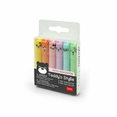 MINI ΜΑΡΚΑΔΟΡΟΙ PASTEL ΥΠΟΓΡΑΜΜΙΣΗΣ LEGAMI TEDDY'S 6 TMX