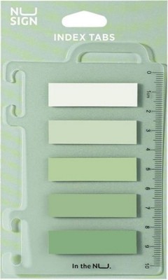 DELI ΣΕΛΙΔΟΔΕΙΚΤΗΣ ΑΥΤΟΚΟΛΛΗΤΟ FILM BOPP BLISTER 5x20 ΦΥΛΛΑ 44x12mm NUSIGN ΠΡΑΣΙΝΟ