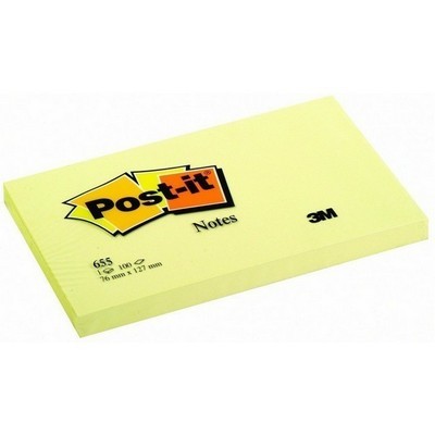ΧΑΡΤΑΚΙΑ ΑΥΤΟΚΟΛΛΗΤΑ POST-IT 3M 76X127 1X100 ΚΙΤΡΙΝΑ