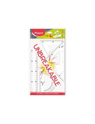 ΣΕΤ 4 TEM ΜΕ 20 CM ΧΑΡΑΚΑ UNBREAKABLE ΔΙΑΦΑΝΗΣ