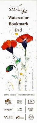 SMLT ART ΜΠΛΟΚ ΑΚΟΥΑΡΕΛΑΣ ΣΕΛΙΔΟΔΕΙΚΤΗΣ 20 ΦΥΛΛΑ 6x20cm 300gsm PRO FSC