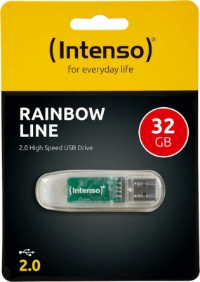 USB STICK INTENSO 32GB 2.0 RAINBOW LINE TRASPARENT