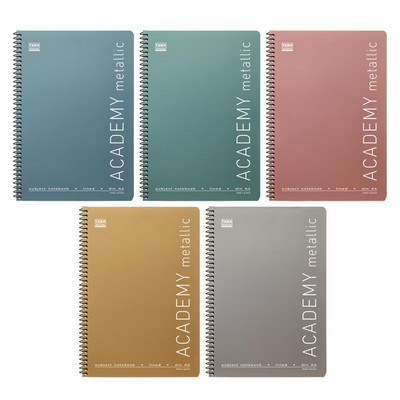 ΤΕΤΡΑΔΙΟ ΣΠΙΡΑΛ Α4 2Θ ACADEMY METALLIC 60Φ