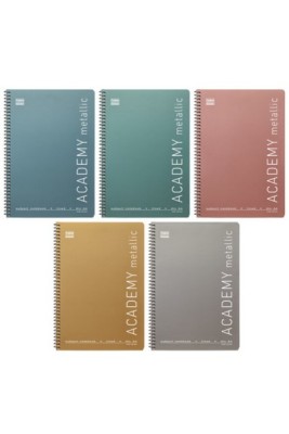 ΤΕΤΡΑΔΙΟ ΣΠΙΡΑΛ TYPOTRUST ACADEMY METALLIC A4 3Θ 90Φ