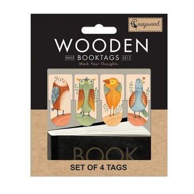 ΣΕΛΙΔΟΔΕΙΚΤΕΣ COZYWOOD ΞΥΛΙΝΟΙ ΣΕΤ 4 BIRDS