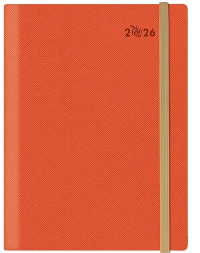 ΗΜΕΡΟΛΟΓΙΟ 2026 ΗΜΕΡΗΣΙΟ ΣΠΙΡΑΛ 17X24 APPEEL SAFFIANO ECO ΠΟΡΤΟΚΑΛΙ
