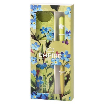 ΣΤΥΛΟ BALL POINT ΜΕ ΘΗΚΗ ΣΕ ΚΟΥΤΑΚΙ ΔΩΡΟΥ YELLOW FLORAL