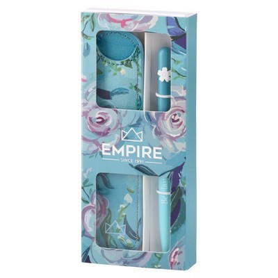 ΣΤΥΛΟ BALL POINT ΜΕ ΘΗΚΗ ΣΕ ΚΟΥΤΑΚΙ ΔΩΡΟΥ BLUE FLORAL