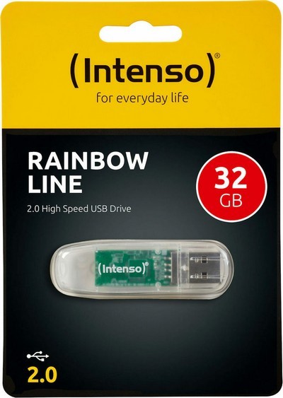 USB STICK INTENSO 32GB 2.0 RAINBOW LINE TRASPARENT