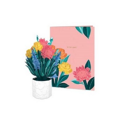 ORIGAMO ΚΑΡΤΑ ΕΥΧΕΤΗΡΙΑ ΑΝΑΔΥΟΜΕΝΗ ΣΚΥΛΑΚΙ ΜΠΟΥΚΕΤΟ 13.6x10.5cm MINI FLORA