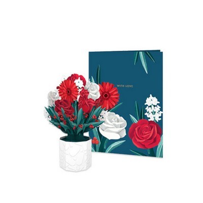 ORIGAMO ΚΑΡΤΑ ΕΥΧΕΤΗΡΙΑ ΑΝΑΔΥΟΜΕΝΗ ΔΑΦΝΕΣ 13.6x10.5cm MINI FLORA