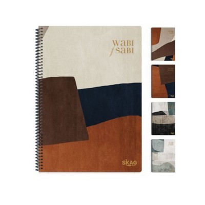 ΤΕΤΡΑΔΙΟ SKAG ΣΠΙΡΑΛ ΡΙΓΕ 3Θ Α4 90Φ WABI SABI