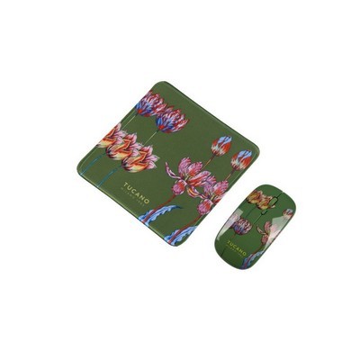 SET MOUSE & MOUSEPAD GREEN TUCANO SCHIZZO