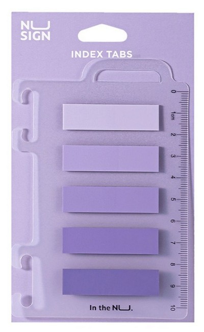 DELI ΣΕΛΙΔΟΔΕΙΚΤΗΣ ΑΥΤΟΚΟΛΛΗΤΟ FILM BOPP BLISTER 5x20 ΦΥΛΛΑ 44x12mm NUSIGN ΜΩΒ