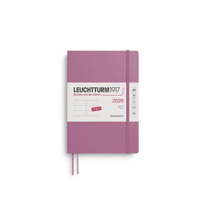 LEUCHTTURM1917 WEEKLY PLANNER MEDIUM A5 2026 SOFTCOVER DUSTY ROSE