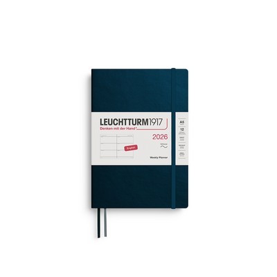 LEUCHTTURM1917 WEEKLY PLANNER MEDIUM A5 2026 SOFTCOVER DEEP SEA