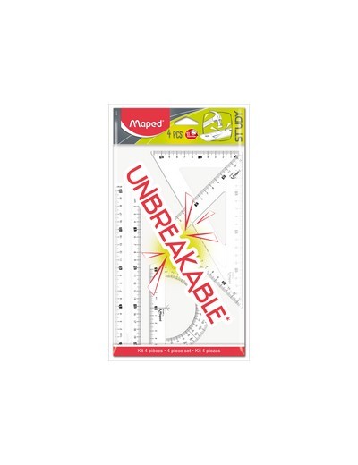 ΣΕΤ 4 TEM ΜΕ 20 CM ΧΑΡΑΚΑ UNBREAKABLE ΔΙΑΦΑΝΗΣ