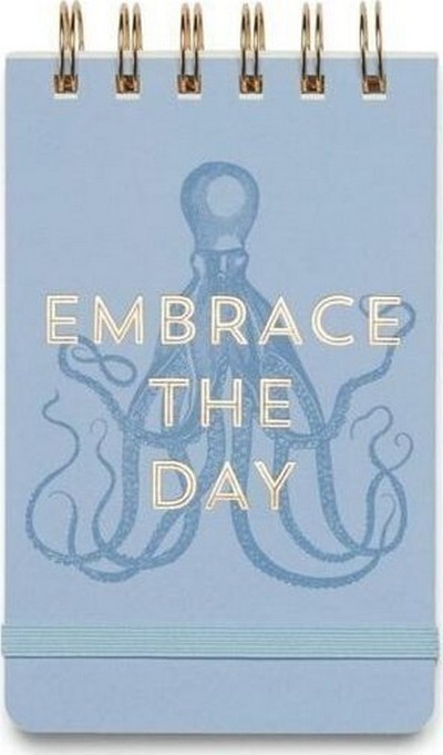 ΣΗΜΕΙΩΜΑΤΑΡΙΟ A6 ΣΠΙΡΑΛ DESIGNSWORK VINTAGE SASS TWIN WIRE NOTEPAD  EMBRACE THE DAY