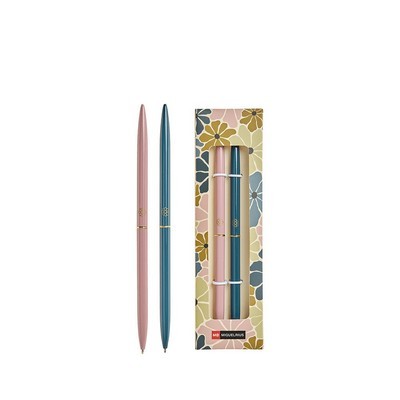 MIQUELRIUS ΣΤΥΛΟ BALLPOINT ΜΠΛΕ ΜΕΛΑΝΙ ΣΕΤ 2 ΤΕΜΑΧΙΑ 1.0mm BOHO ESSENCE