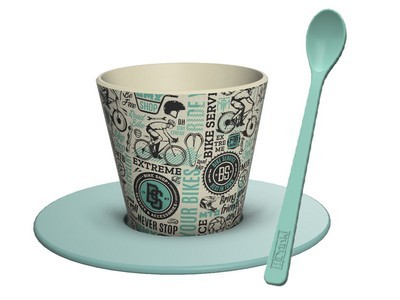 ΚΟΥΠΑ I DRINK ID5206 R-PET CUP+SPOON  90ML BIKE