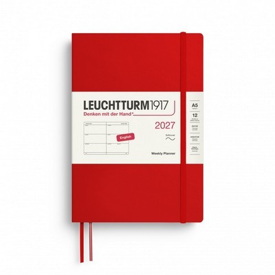 WEEKLY PLANNER LEUCHTTURM1917 2027 A5 HARDCOVER 12M CHERRY