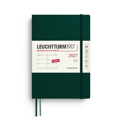 WEEKLY PLANNER LEUCHTTURM1917 2027 A5 HARDCOVER 12M FOREST GREEN