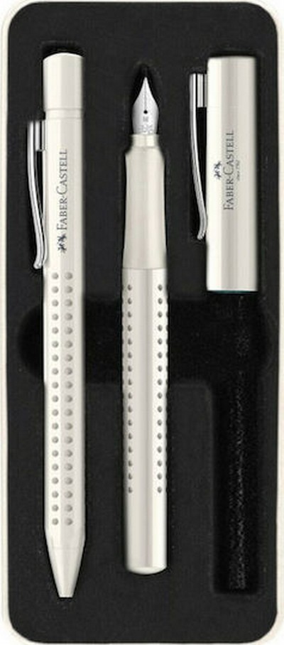 ΣΕΤ PEN & BALLPEN FABER CASTELL FOUNTAIN GRIP 2010 COCONUT MILK